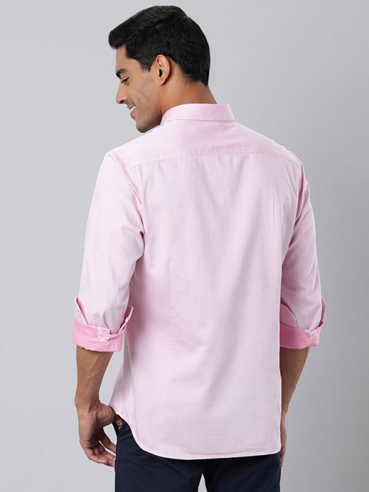 WROGN Men Pink Slim Fit Solid Casual Shirt