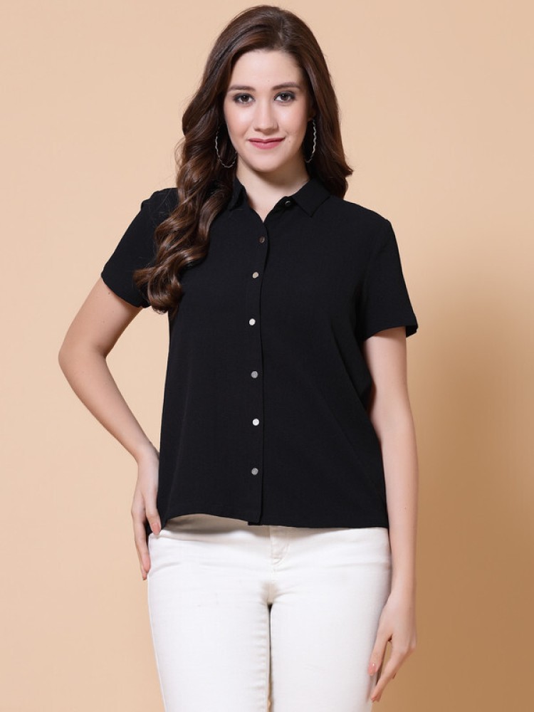 Wholesale House Of Kkarma Women Black Gold-Toned Regular Fit Embellished  Casual Shirt – Tradyl