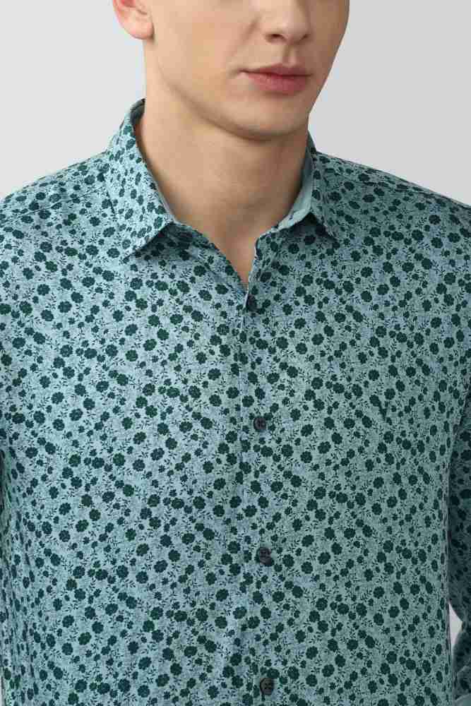 VAN HEUSEN Men Floral Print Casual Blue Shirt - Buy VAN HEUSEN Men Floral  Print Casual Blue Shirt Online at Best Prices in India