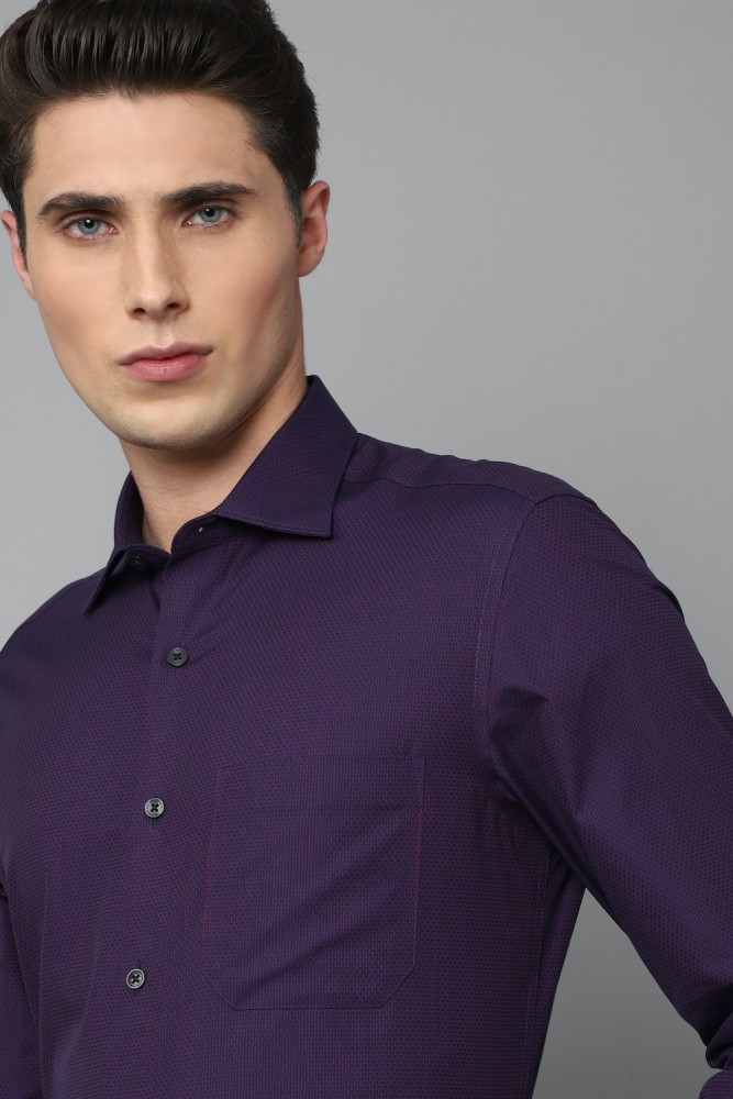 LOUIS PHILIPPE Men Self Design Formal Purple Shirt - Buy LOUIS PHILIPPE Men  Self Design Formal Purple Shirt Online at Best Prices in India