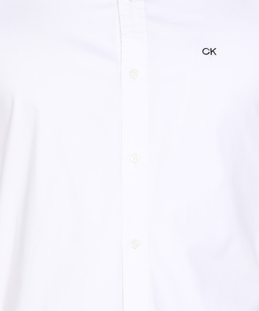 Calvin Klein Jeans Men Solid Casual White Shirt Buy Calvin Klein