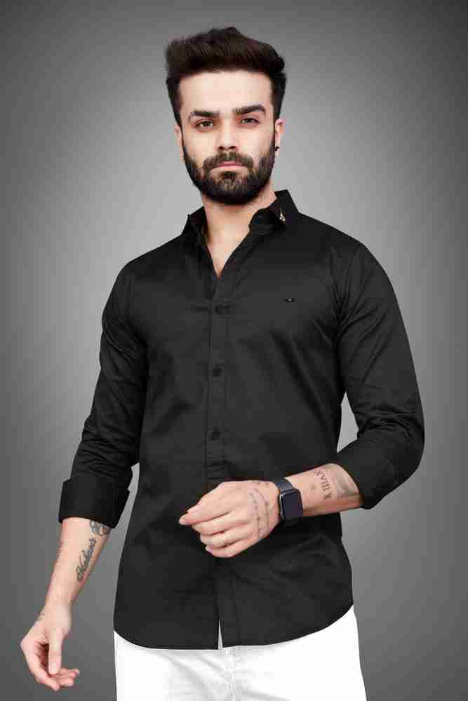 Plain black outlet shirt h
