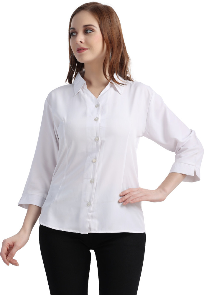 ladies plain white shirt