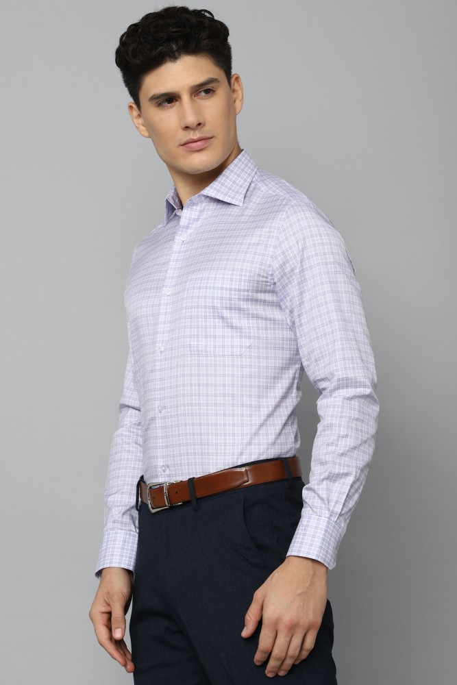 Louis Philippe Formal Shirts : Buy Louis Philippe Purple Check Formal Shirt  Online