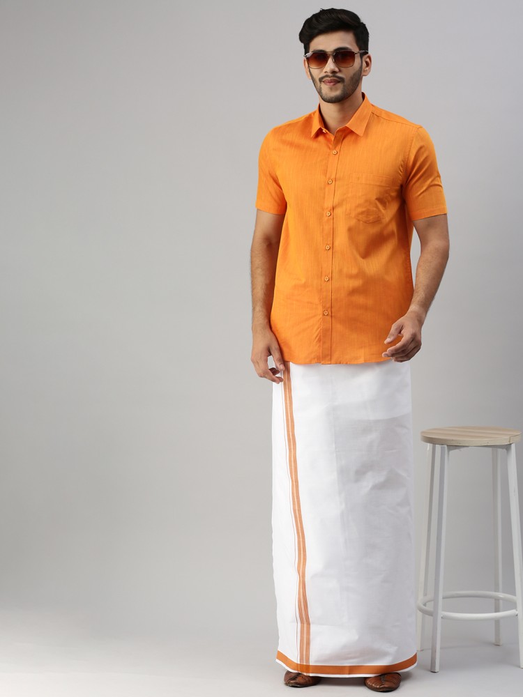 Ramraj Cotton Men Shirt Dhoti Set - Buy Ramraj Cotton Men Shirt Dhoti Set  Online at Best Prices in India