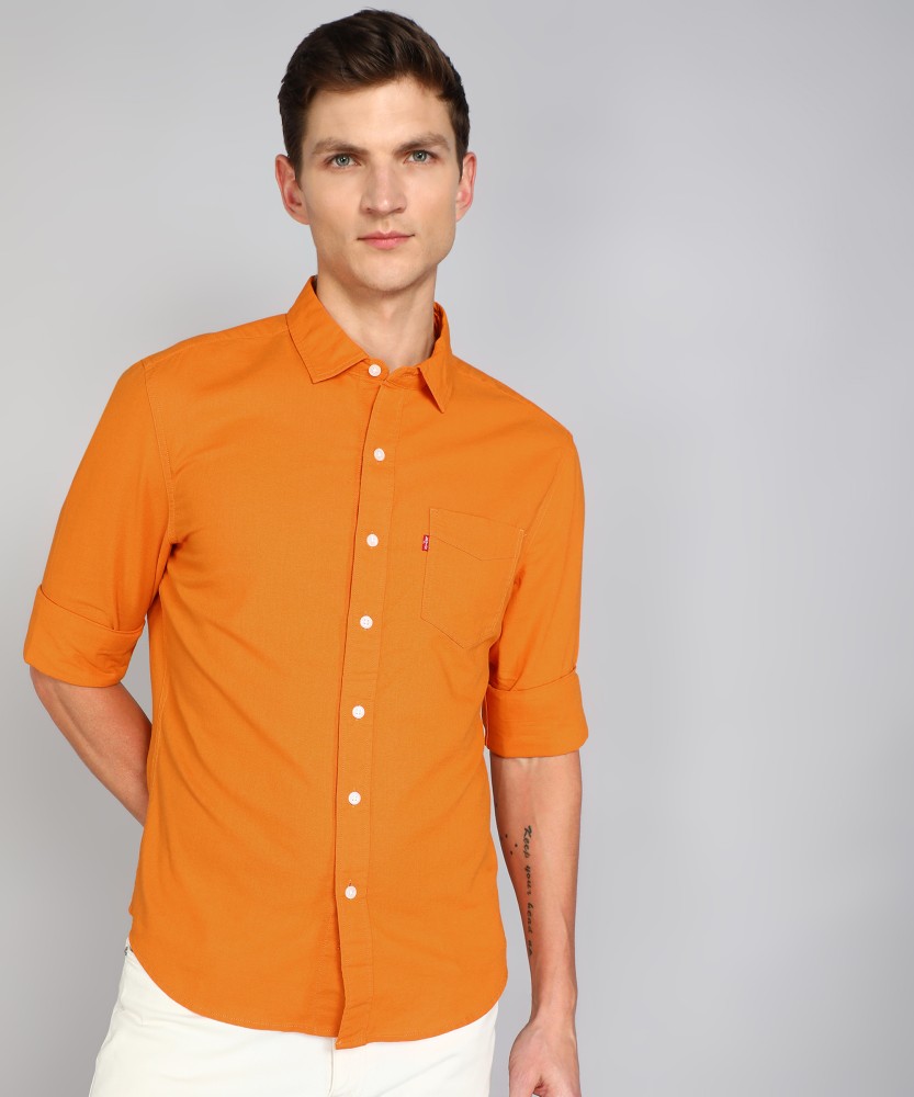 H and m outlet orange shirt