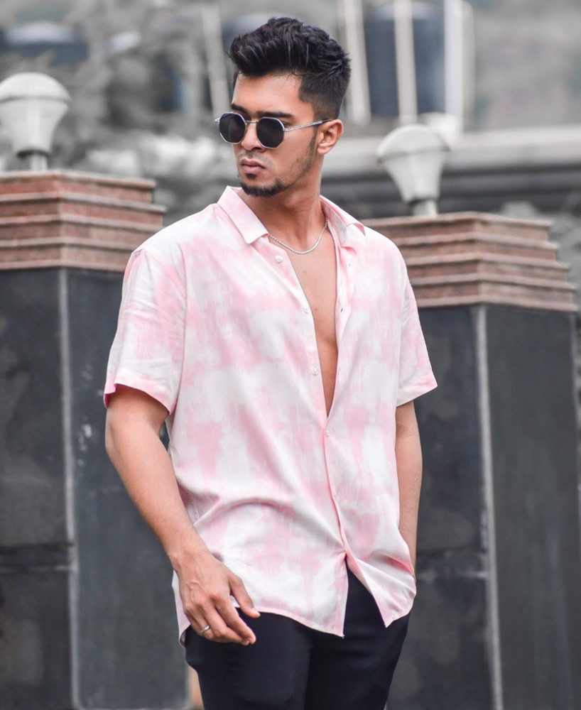 Buy Plus91 Men Solid Casual Pink Shirt Online at Best Prices in