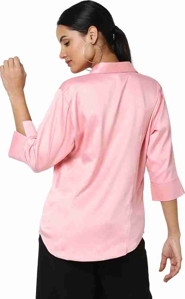 Smarty Pants Women Solid Casual Pink Shirt - Buy Smarty Pants