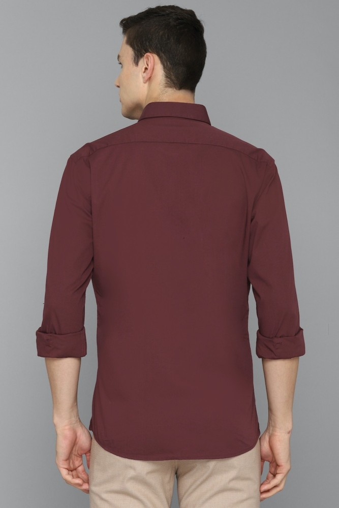 Louis Philippe Casual Shirts : Buy Louis Philippe Men Maroon Slim