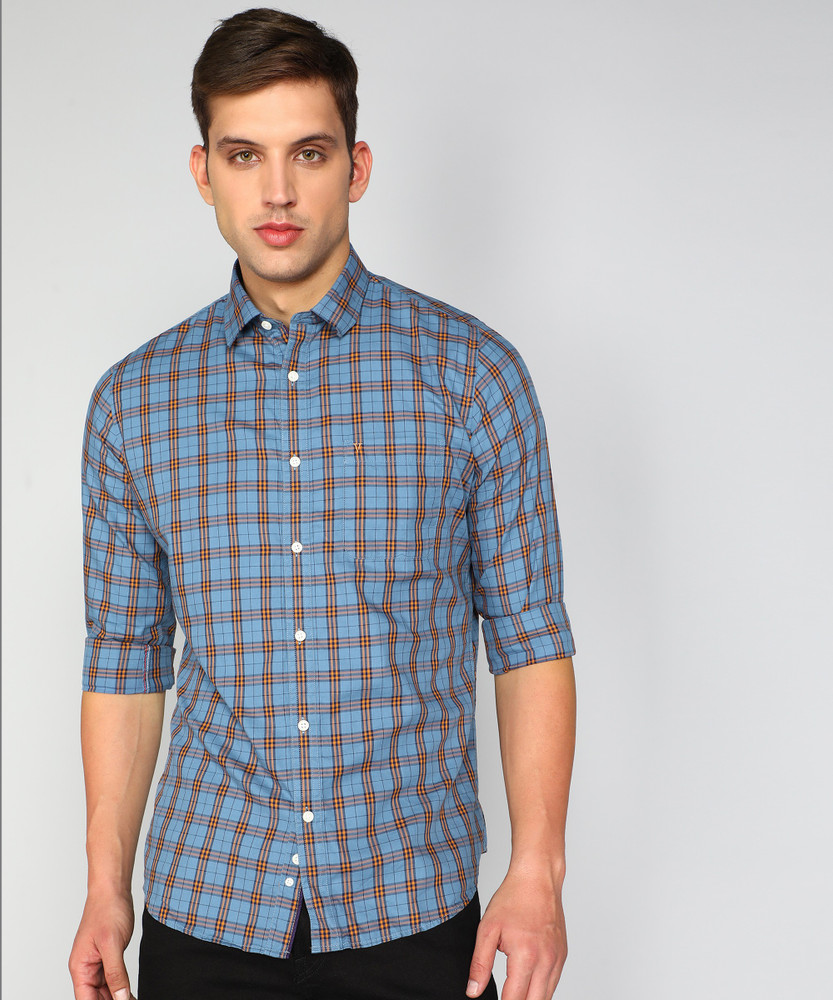 VAN HEUSEN SPORT Men Checkered Casual Light Blue Shirt Buy VAN HEUSEN SPORT Men Checkered Casual Light Blue Shirt Online at Best Prices in India Flipkart
