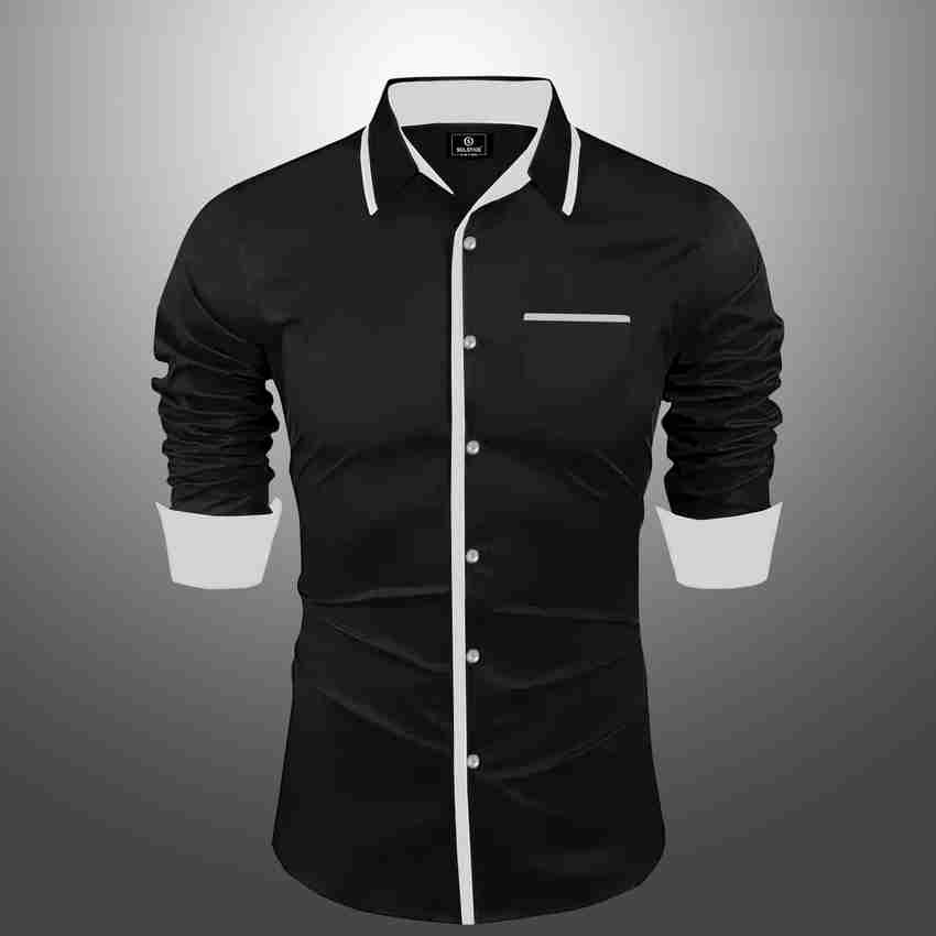 SOLSTICE Men Color Block Casual Black Shirt Buy SOLSTICE Men Color Block Casual Black Shirt Online at Best Prices in India Flipkart