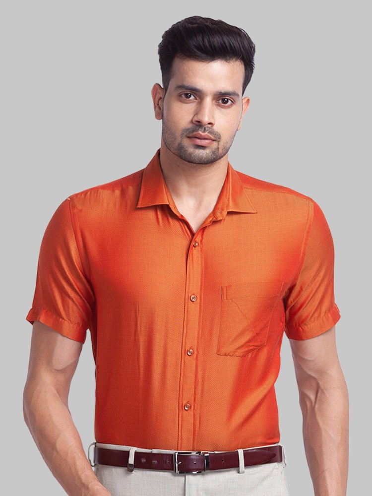 Mens orange formal sales shirt