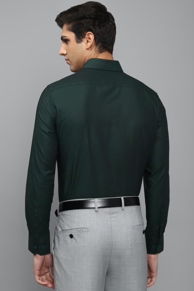 LOUIS PHILIPPE Men Checkered Formal Green Shirt - Buy LOUIS