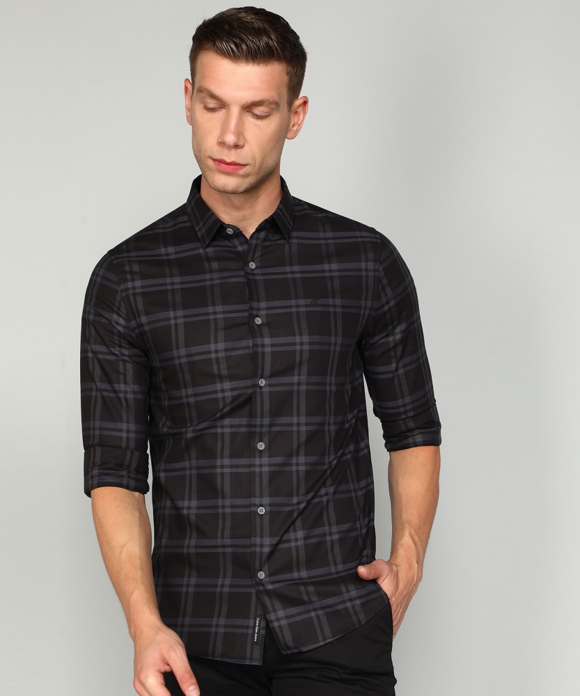 Black Check Shirts - Buy Black Check Shirts online in India