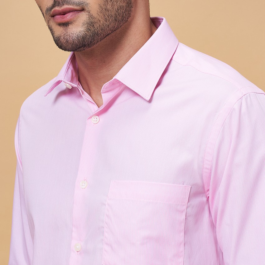 Peregrine by Pantaloons Men Solid Formal Pink Shirt - Buy Peregrine by  Pantaloons Men Solid Formal Pink Shirt Online at Best Prices in India