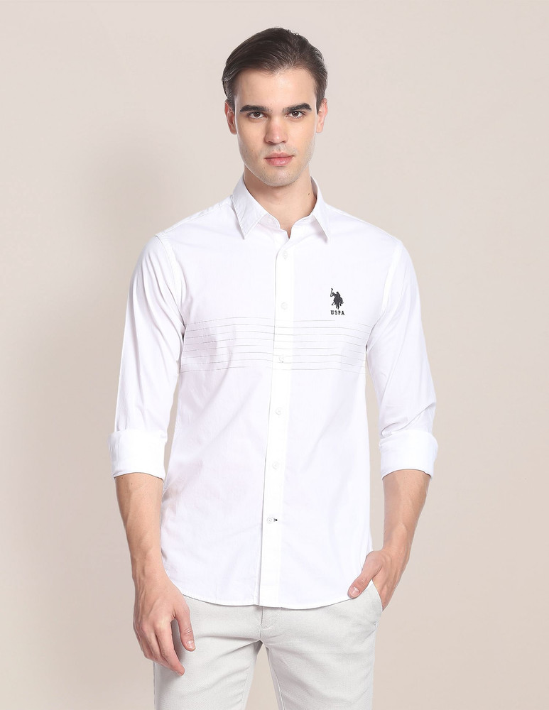 us polo assn white casual shirt