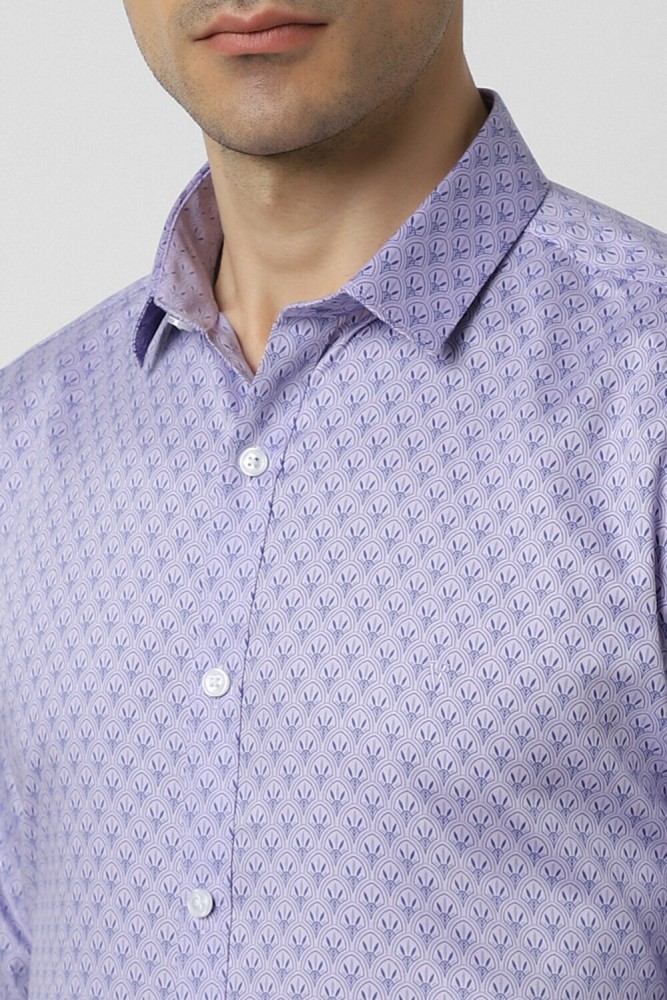 VAN HEUSEN Men Printed Formal Purple Shirt - Buy VAN HEUSEN Men Printed  Formal Purple Shirt Online at Best Prices in India