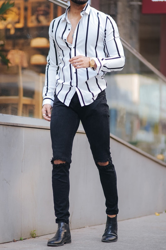 White shirt outfit men on sale