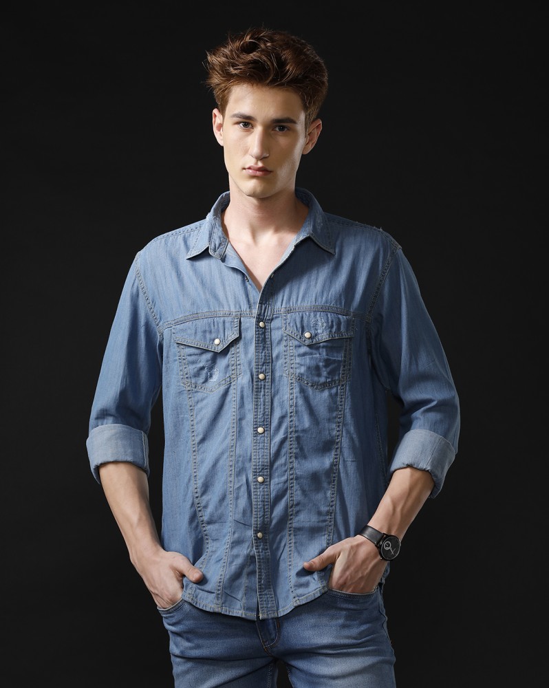 Denim jeans shirt flipkart best sale