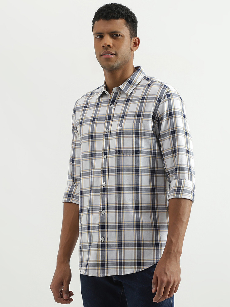 United colors of benetton men's checkered casual shirt 2025