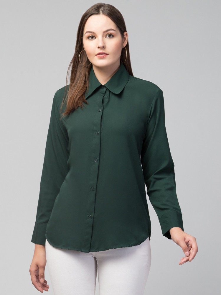 Green formal sale blouse