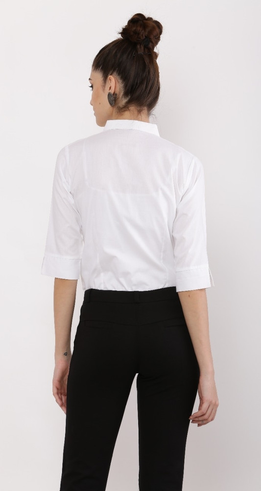 Naksh style Women Solid Formal White Shirt Buy Naksh style Women