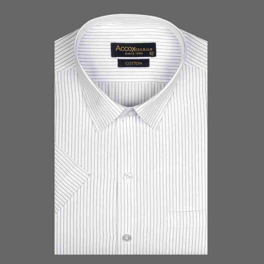 Buy Men White Classic Fit Print Half Sleeves Formal Shirt Online - 743156