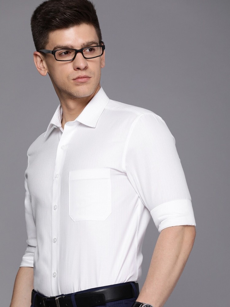 LOUIS PHILIPPE Men Solid Formal White Shirt