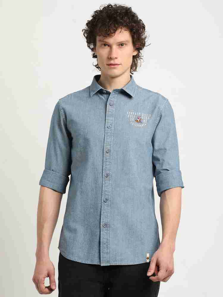 Beverly Hills Polo Club Men Solid Casual Blue Shirt Buy Beverly Hills Polo Club Men Solid Casual Blue Shirt Online at Best Prices in India Flipkart