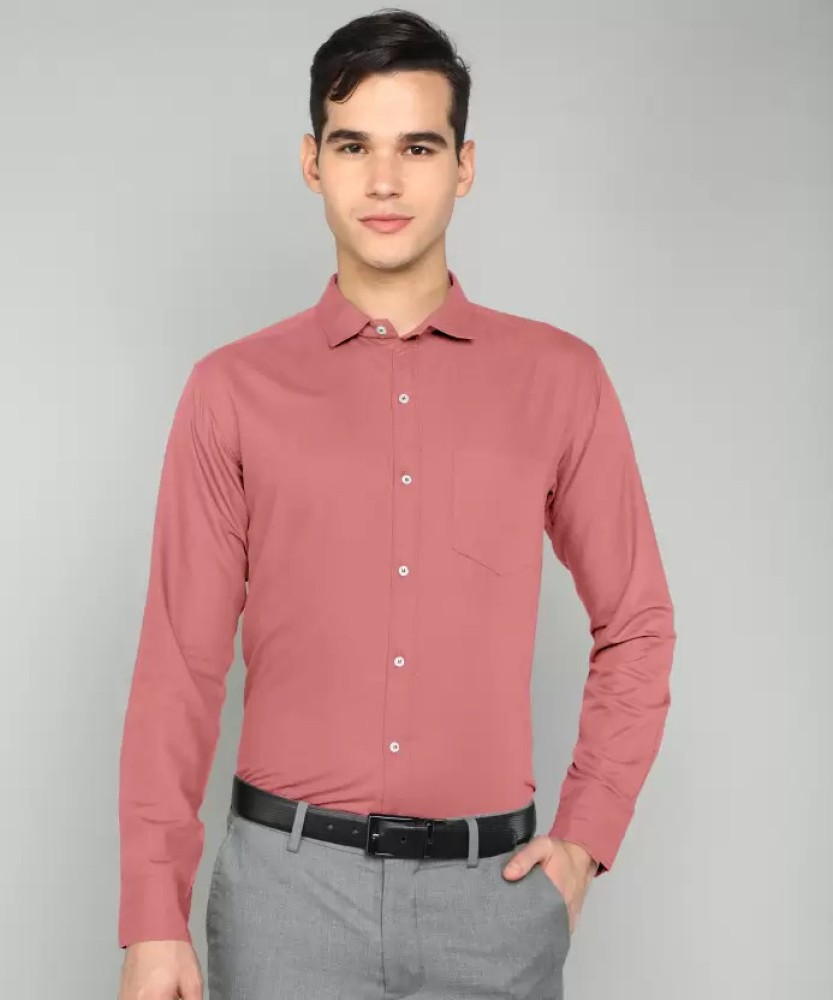 Buy Soft Pink - Cotton Solid Shirts For Men Online in India -Beyoung