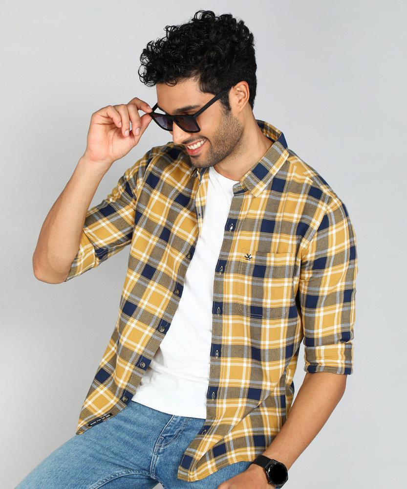 yellow checkered top