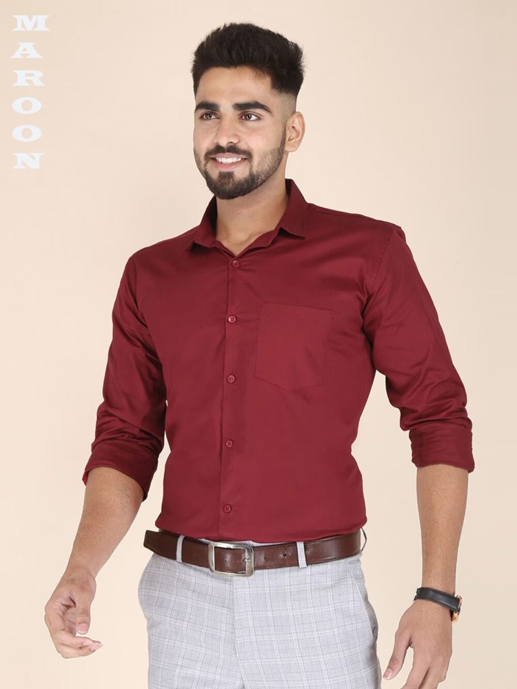 maroon color shirt with pant