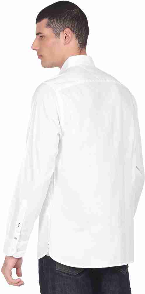 TOMMY HILFIGER Men Solid Casual White Shirt - Buy TOMMY HILFIGER Men Solid  Casual White Shirt Online at Best Prices in India