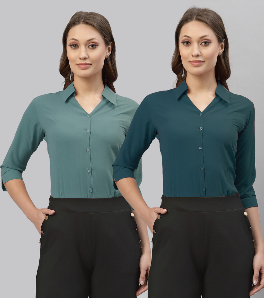 Selvia Women Solid Formal Light Green Green Shirt Buy Selvia Women Solid Formal Light Green Green Shirt Online at Best Prices in India Flipkart