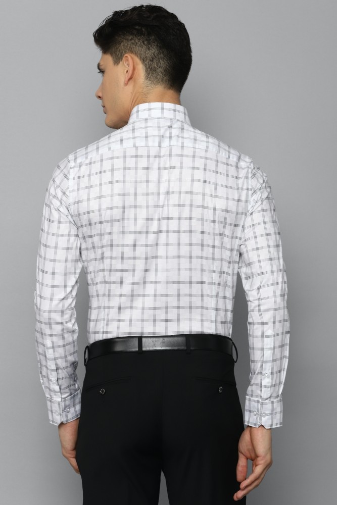 LOUIS PHILIPPE Men Checkered Formal Brown, White Shirt - Buy LOUIS