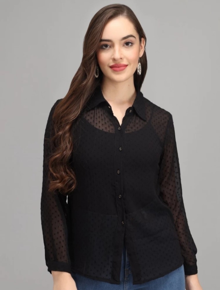 KG FASHION Women Self Design Casual Black Shirt Buy KG FASHION Women Self Design Casual Black Shirt Online at Best Prices in India Flipkart