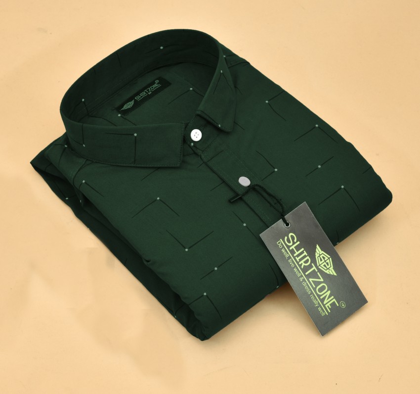 Dark green hot sale dress shirt