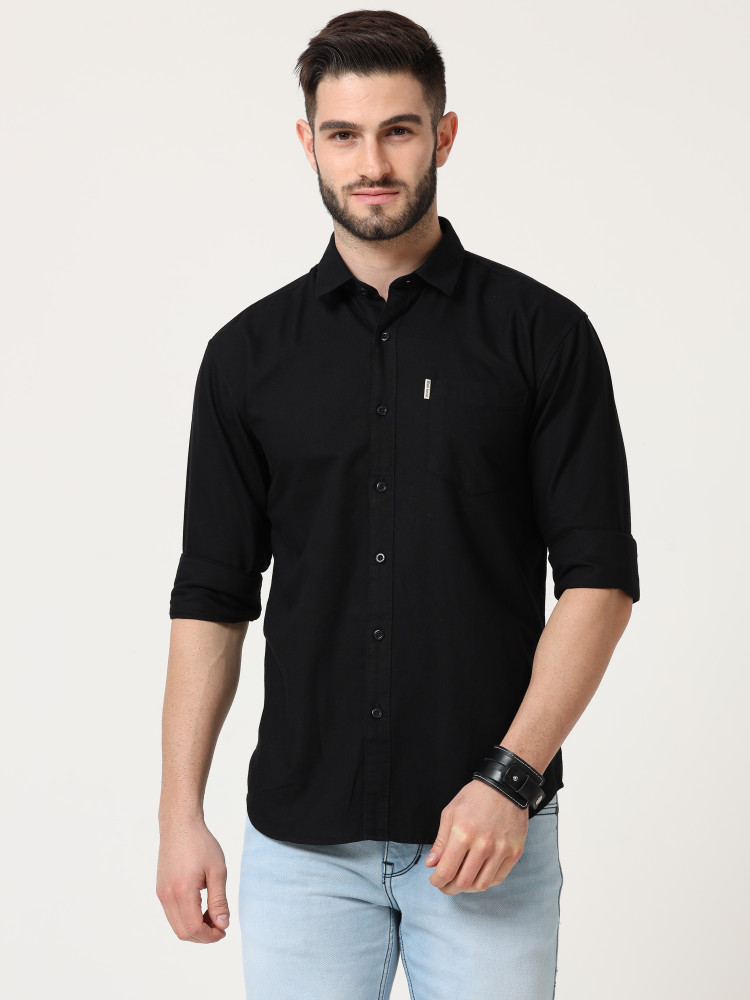 Buy Black Locust Men Solid Casual Black Shirt Online at Best Prices in India Flipkart