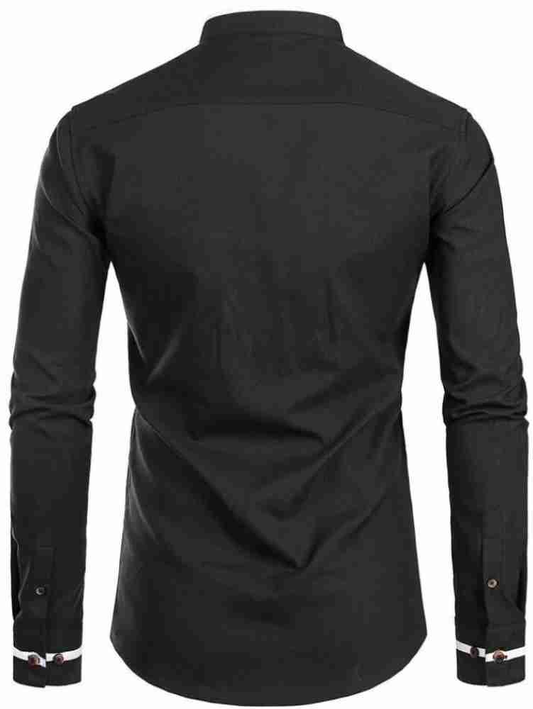 EVIQE Men Solid Casual Black Shirt - Buy EVIQE Men Solid Casual Black Shirt  Online at Best Prices in India