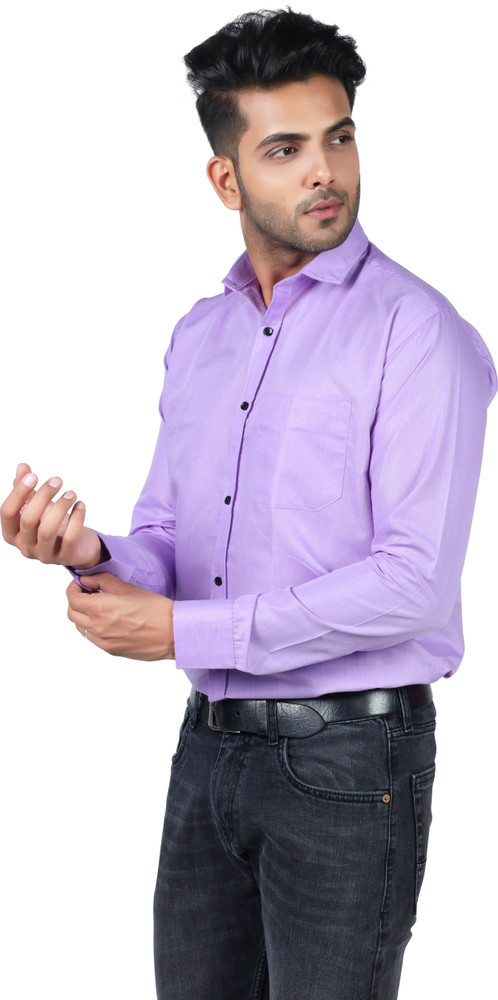 HARPITA Men Solid Casual Purple Shirt Buy HARPITA Men Solid
