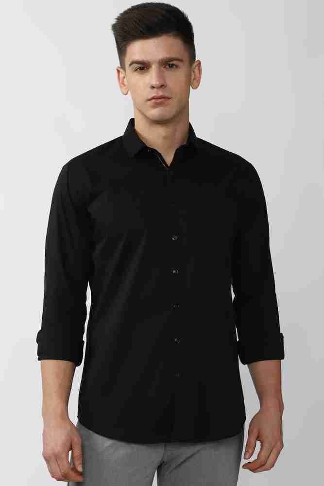 Van heusen black shirt hot sale