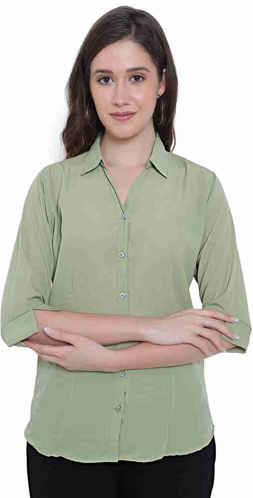 Green formal blouse cheap