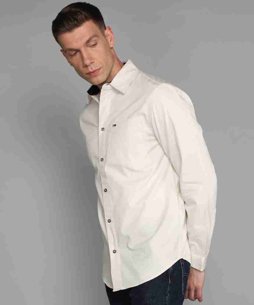 TOMMY HILFIGER Men Printed Casual White Shirt - Buy TOMMY HILFIGER Men  Printed Casual White Shirt Online at Best Prices in India