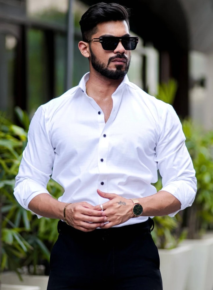 SHITLA Men Solid Formal White Shirt Buy SHITLA Men Solid Formal White Shirt Online at Best Prices in India Flipkart