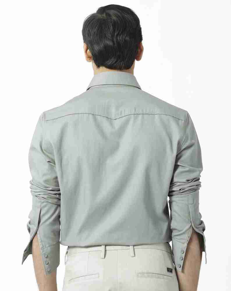 RARE RABBIT Men Solid Casual Grey Shirt - Buy RARE RABBIT Men Solid Casual  Grey Shirt Online at Best Prices in India