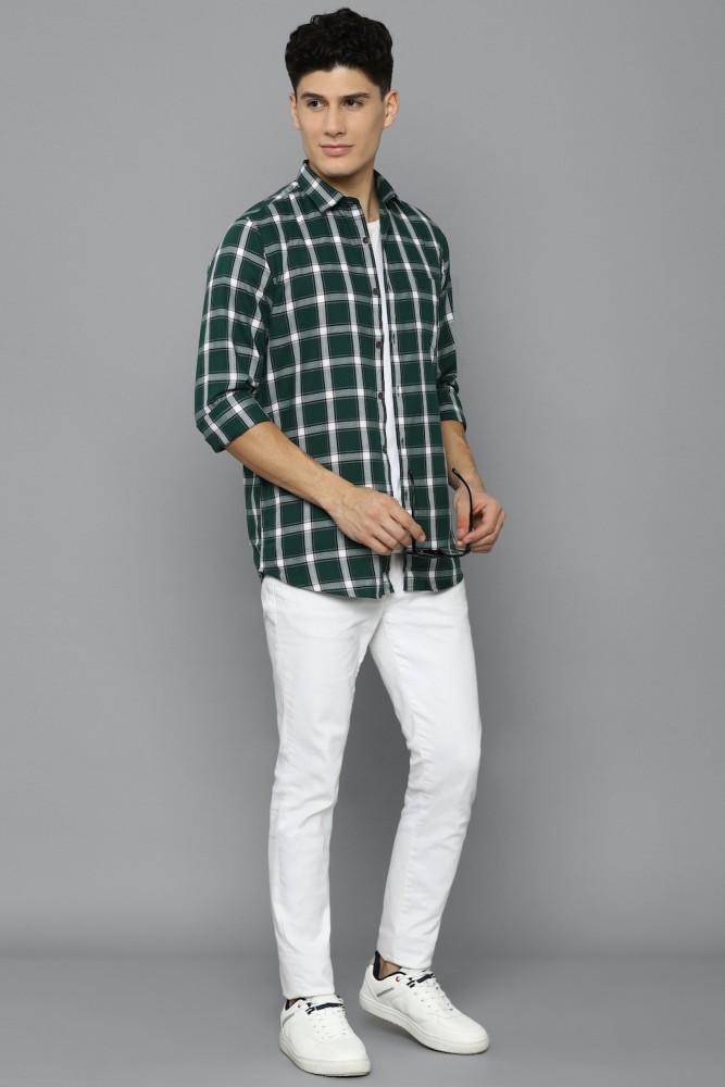 Allen Solly Cotton Checked Shirt for Men » Buy online from