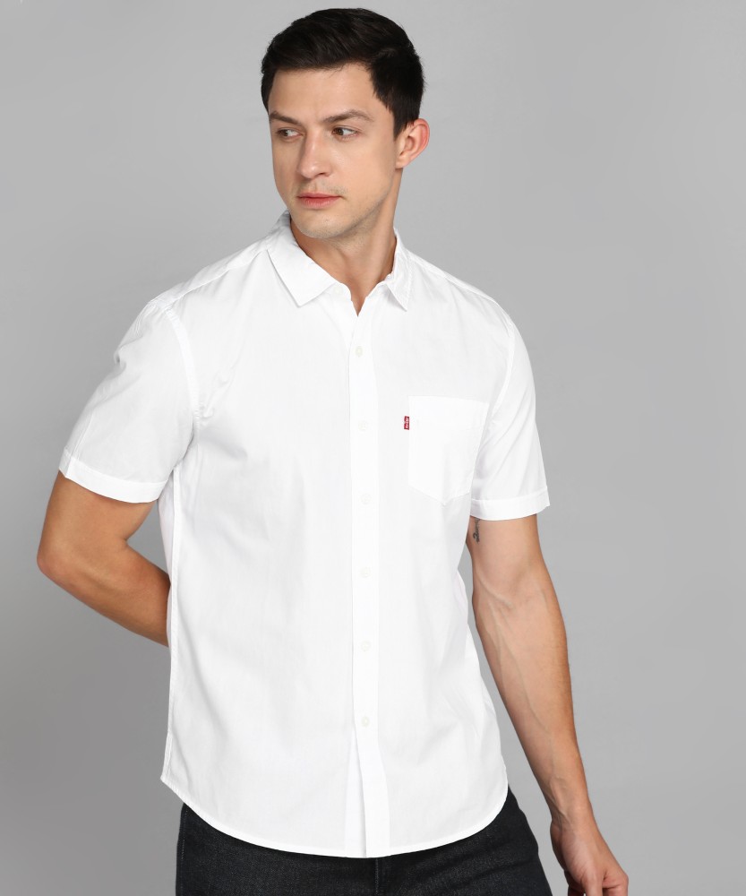 LEVI S Men Solid Casual White Shirt Buy LEVI S Men Solid Casual White Shirt Online at Best Prices in India Flipkart