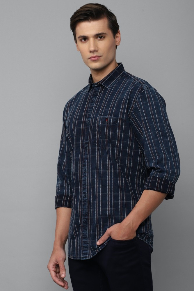 LOUIS PHILIPPE Men Checkered Casual Dark Blue Shirt - Buy LOUIS PHILIPPE  Men Checkered Casual Dark Blue Shirt Online at Best Prices in India