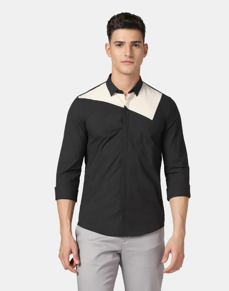 Blackberrys Men Solid Casual Black Shirt - Buy Blackberrys Men