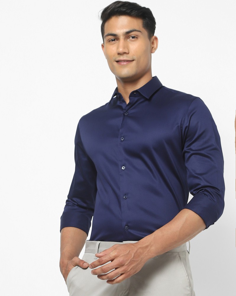 Buy Navy Blue Formal Shirt for Men Online in India